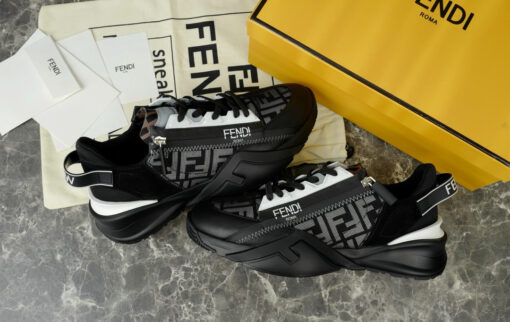 Fendi Flow Sneaker Black White - Image 4