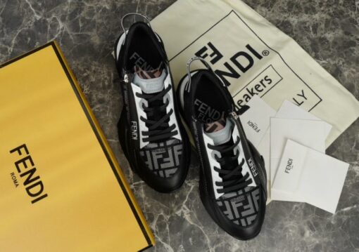 Fendi Flow Sneaker Black White - Image 3