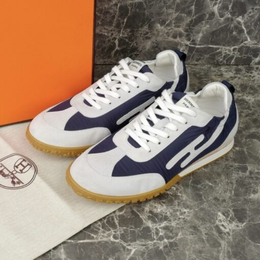 Hermes Jet Sneaker White Blue