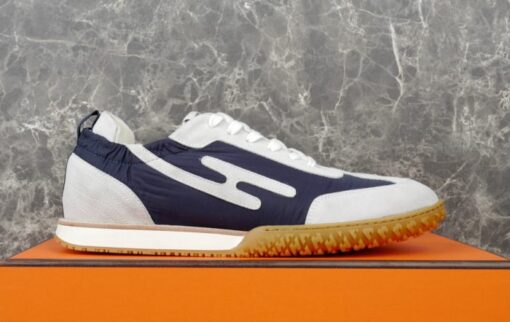 Hermes Jet Sneaker White Blue - Image 2