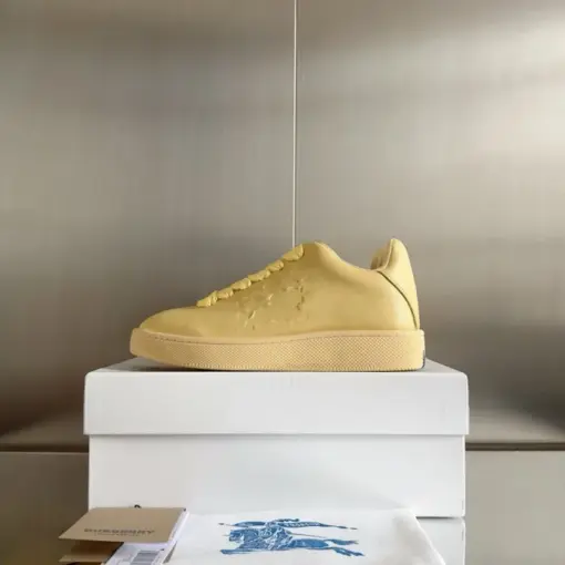 Burberry 2024 New Leather Box Sneaker Yellow - Image 4