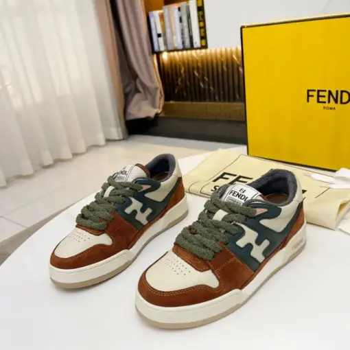 Fendi 2024SS Sneaker Brown Green - Image 4