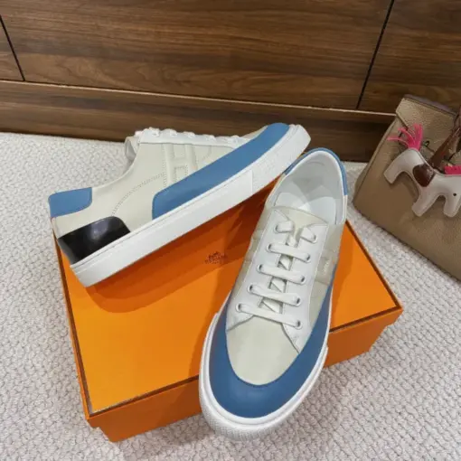 Hermes Deep Sneaker White Blue - Image 2