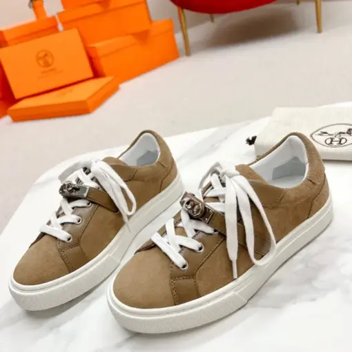 Hermes Day Sneaker Beige - Image 3