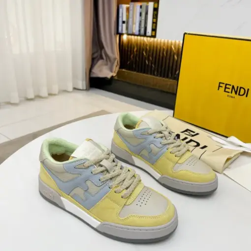 Fendi 2024SS Sneaker Yellow Ice Blue - Image 2