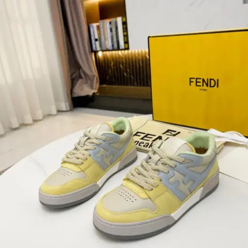 Fendi 2024SS Sneaker Yellow Ice Blue - Image 3