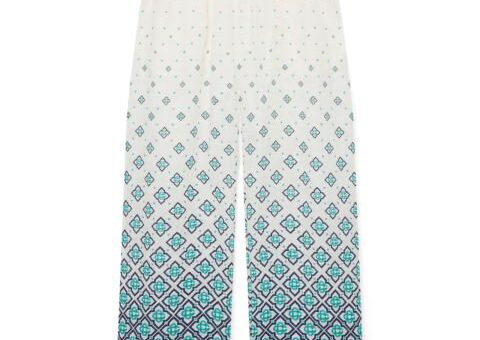 CASABLANCA Gradient Monogram Linen Trousers