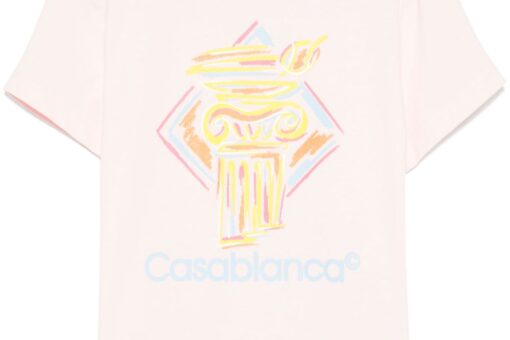 Casablanca T-Shirt mit Diamond Column-Print