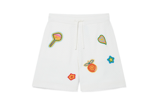 Casablanca Motif Crochet Shorts