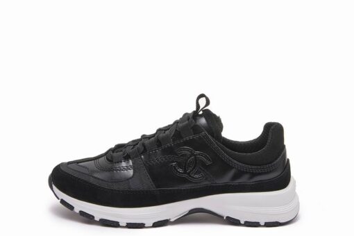 Chanel Knit Fabric Sneaker Black