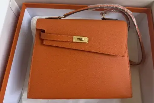 Hermes Kelly Bag Zinko Orange