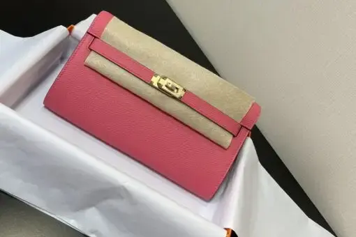 Hermès Kelly Classique To Go wallet Bag Hot Pink M1