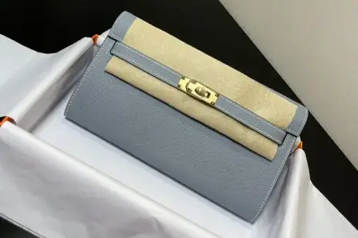 Hermès Kelly Classique To Go wallet Bag Glaze Gray