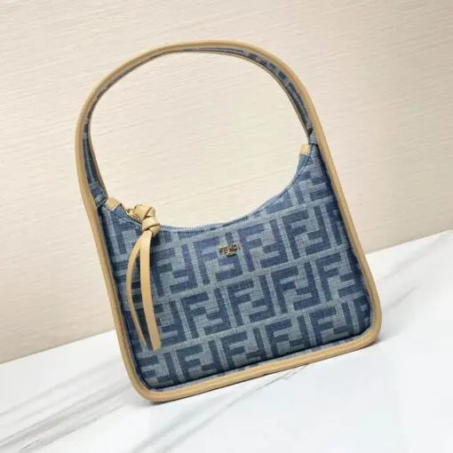 Fendi Baguette Bag Small Blue Canvas 2026 | Drip Kickz Fendi Baguette Bag Small Blue Canvas - Image 2
