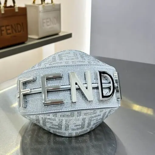 Fendi Baguette Hobo Bag Silver 2026 | Drip Kickz Fendi Baguette Hobo Bag Silver - Image 3