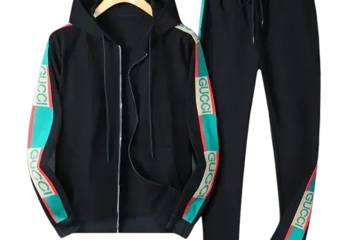 Gucci Zipped Tracksuit With Logo Border