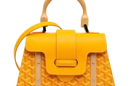 Goyard Pre-Owned Saigon PM Satchel Yellow Front View
