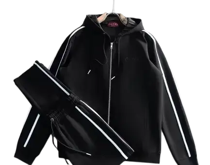 Gucci Tracksuit Black With White Border