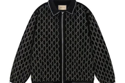 Gucci Reversible GG Wool Jacquard Cardigan Black