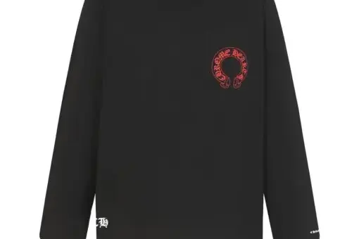 Chrome Hearts Scroll Label Long Sleeve Sweatshirt Black