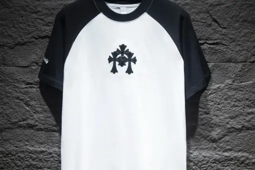 Chrome Hearts T-shirt, featuring a Cross Graphic Black/White