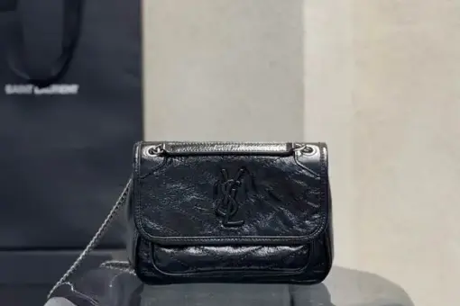 Saint Laurent Niki Mini Bag Black Calfskin