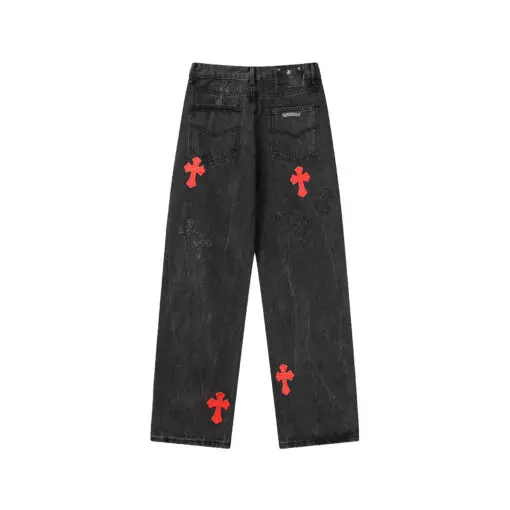 Chrome Hearts Red Cross Jeans Black 2026 | Drip Kickz Chrome Hearts Red Cross Jeans Black - Image 2