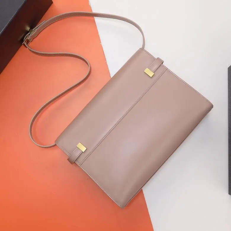 YSL Manhattan Baguette Calfskin Shoulder Bag Rose Gold 2026 | Drip Kickz YSL Manhattan Baguette Calfskin Shoulder Bag Rose Gold - Image 3
