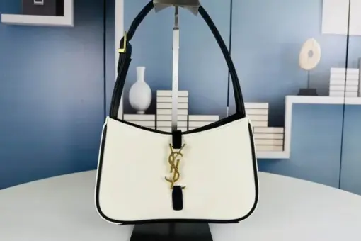 YSL Hobo Bag White & Black