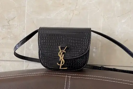 YSL Kaia Mini Bag Crocodile Black