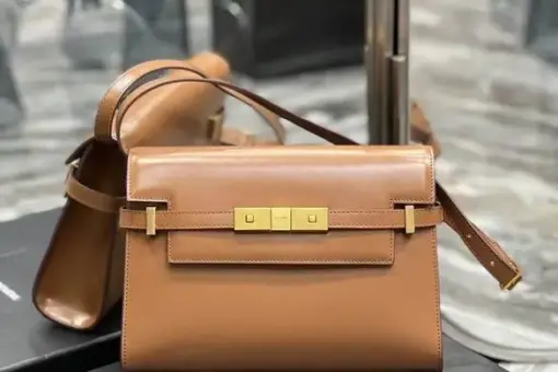 Saint Laurent Manhattan Shoulder Bag Cognac – Luxury Leather Handbag