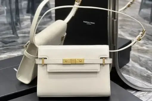 Saint Laurent Manhattan Shoulder Bag White – Luxury Handbag