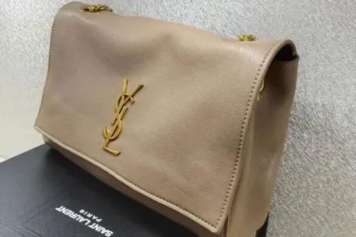 YSL Kate Medium Chain Bag Pale Grayish