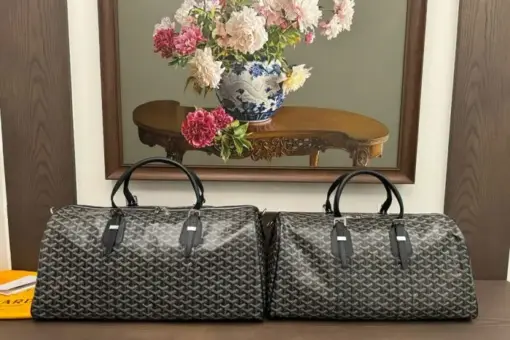 Goyard Boston Bag Brown Front View
