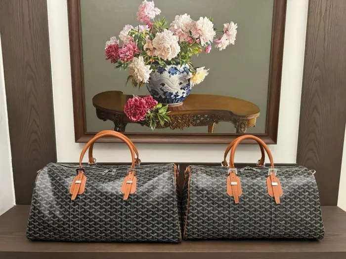 Goyard Boston Bag Black Brown 2026 | Drip Kickz Goyard Boston Bag Black Brown Front View
