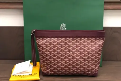 Goyard Conti Pouch Red Front View