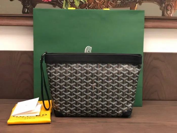 Goyard Conti Pouch Black 2026 | Drip Kickz Goyard Conti Pouch Black Front View