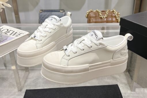 Chanel Sneakers Solid White