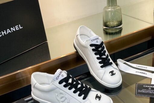 Chanel 24SF Sneakers White & Black Laces