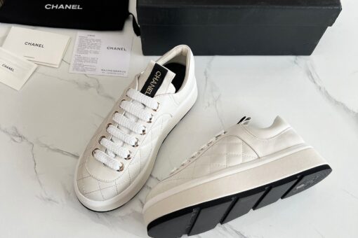 Chanel Platform Sneakers White