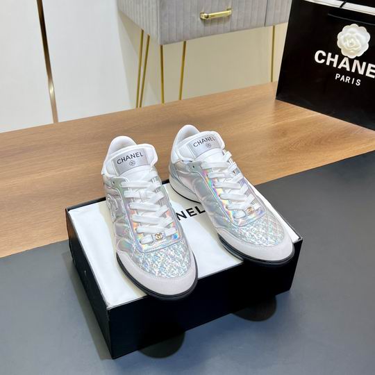 Chanel Sneakers Silver & White. 2026 | Drip Kickz Chanel Sneakers Silver & White. - Image 3