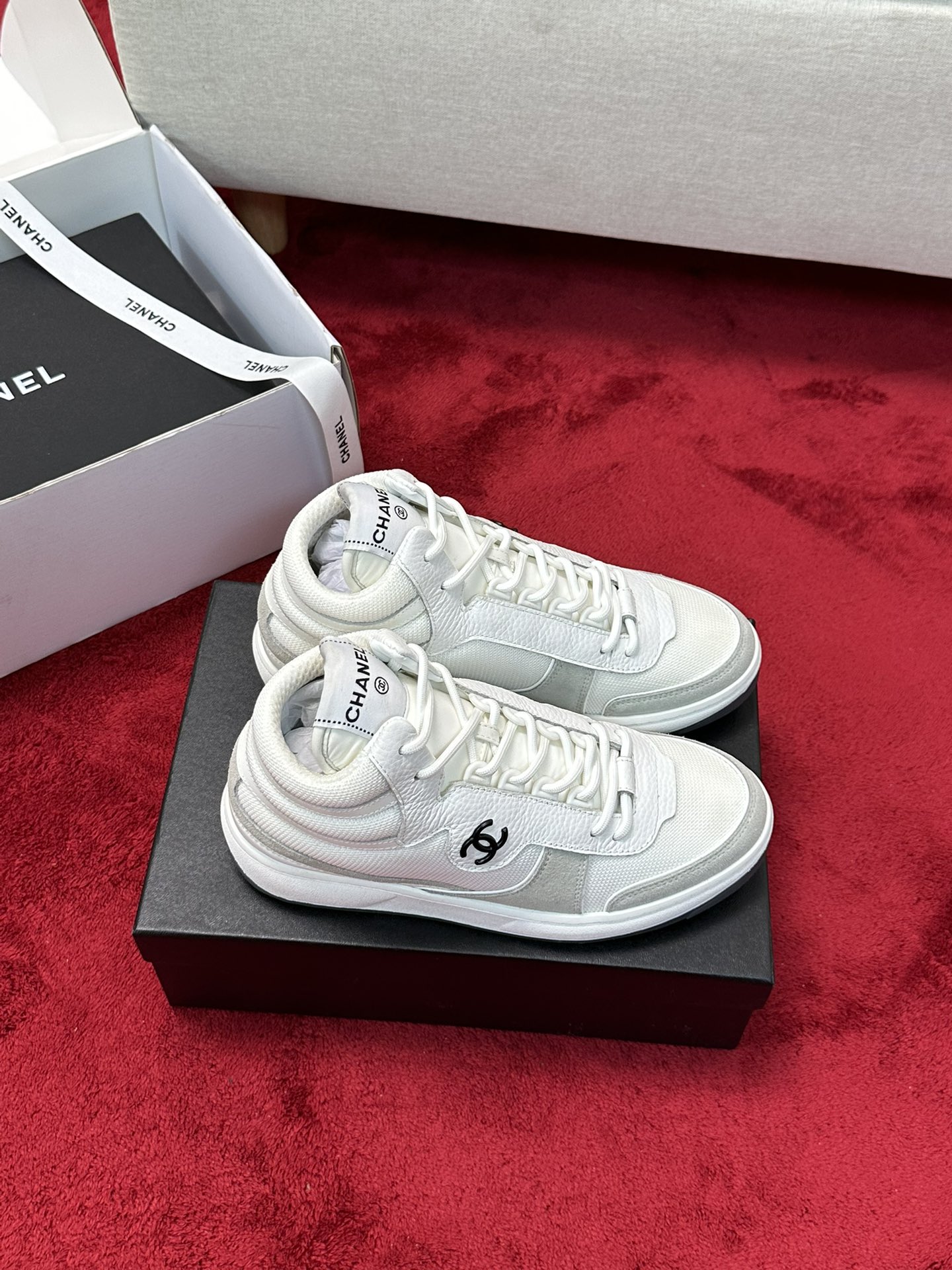 Chanel Sneakers White/Gray 2026 | Drip Kickz Chanel Sneakers White/Gray