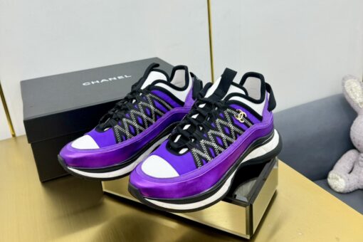 Chanel Suede Sneakers Purple