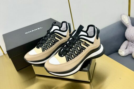 Chanel Suede Sneakers Light Brown