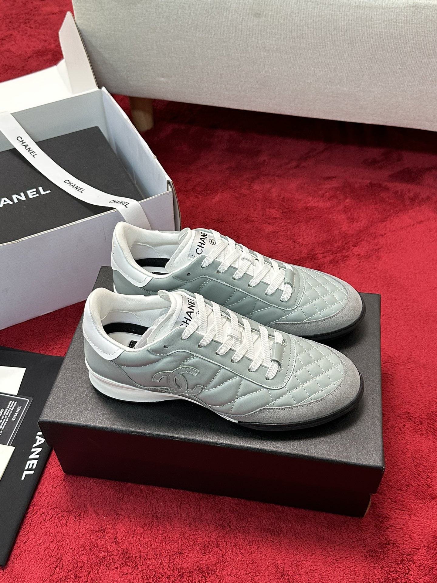 Chanel Sneakers Light Blue 2026 | Drip Kickz Chanel Sneakers Light Blue - Image 3