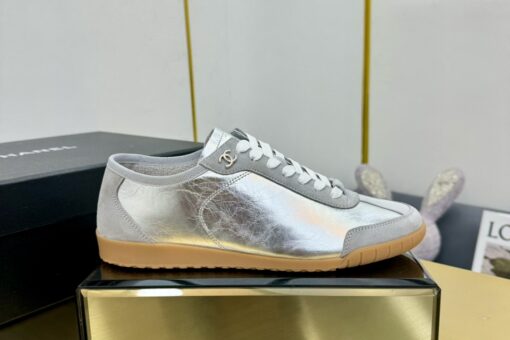 Loewe Sneakers Metallic Silver