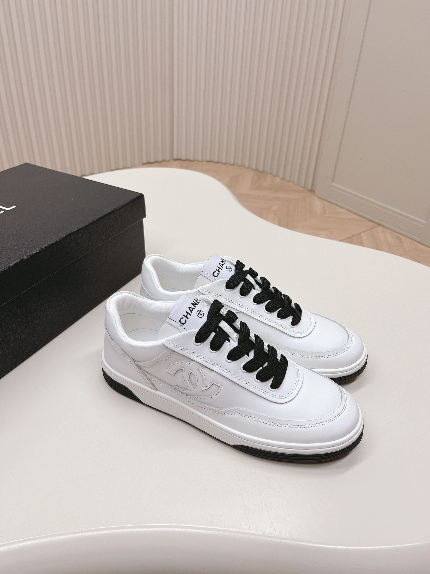 Chanel Sneakers Solid Black & White 2026 | Drip Kickz Chanel Sneakers Solid Black & White