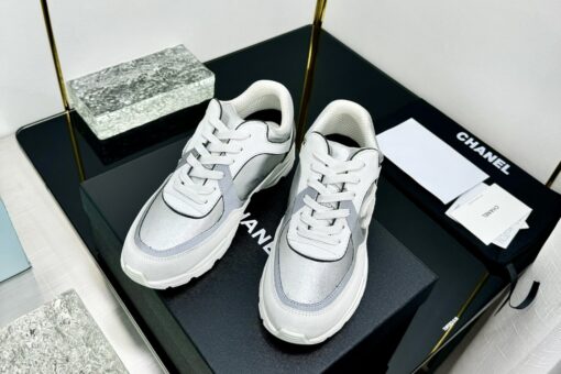 Chanel Sneakers White & Silver
