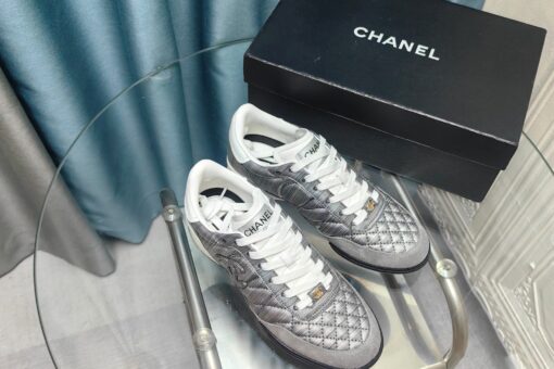Chanel Sneakers Metallic Silver