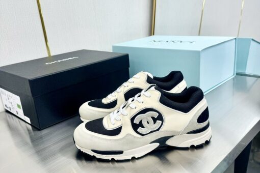 Chanel Sneakers White, Black & Grey